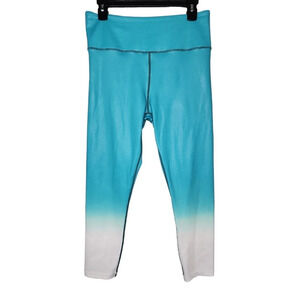 Zyia Blue and White Ombré Shine Leggings Women’s Size 12